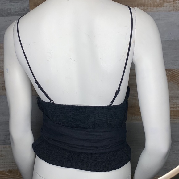 Free People wrap around top black size M - Picture 7 of 8